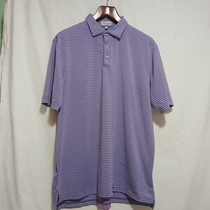 Peter Millar Summer‎ Comfort Polo Shirt Striped Golf Casual XL
